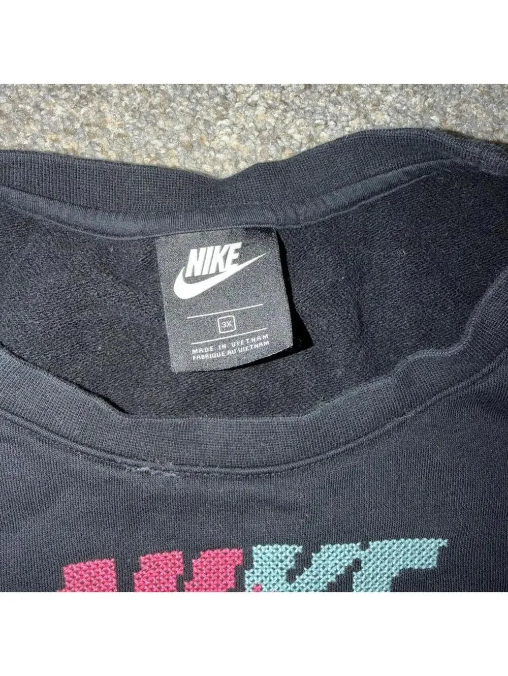 Nike Women's Black and Multi Sweatshirt